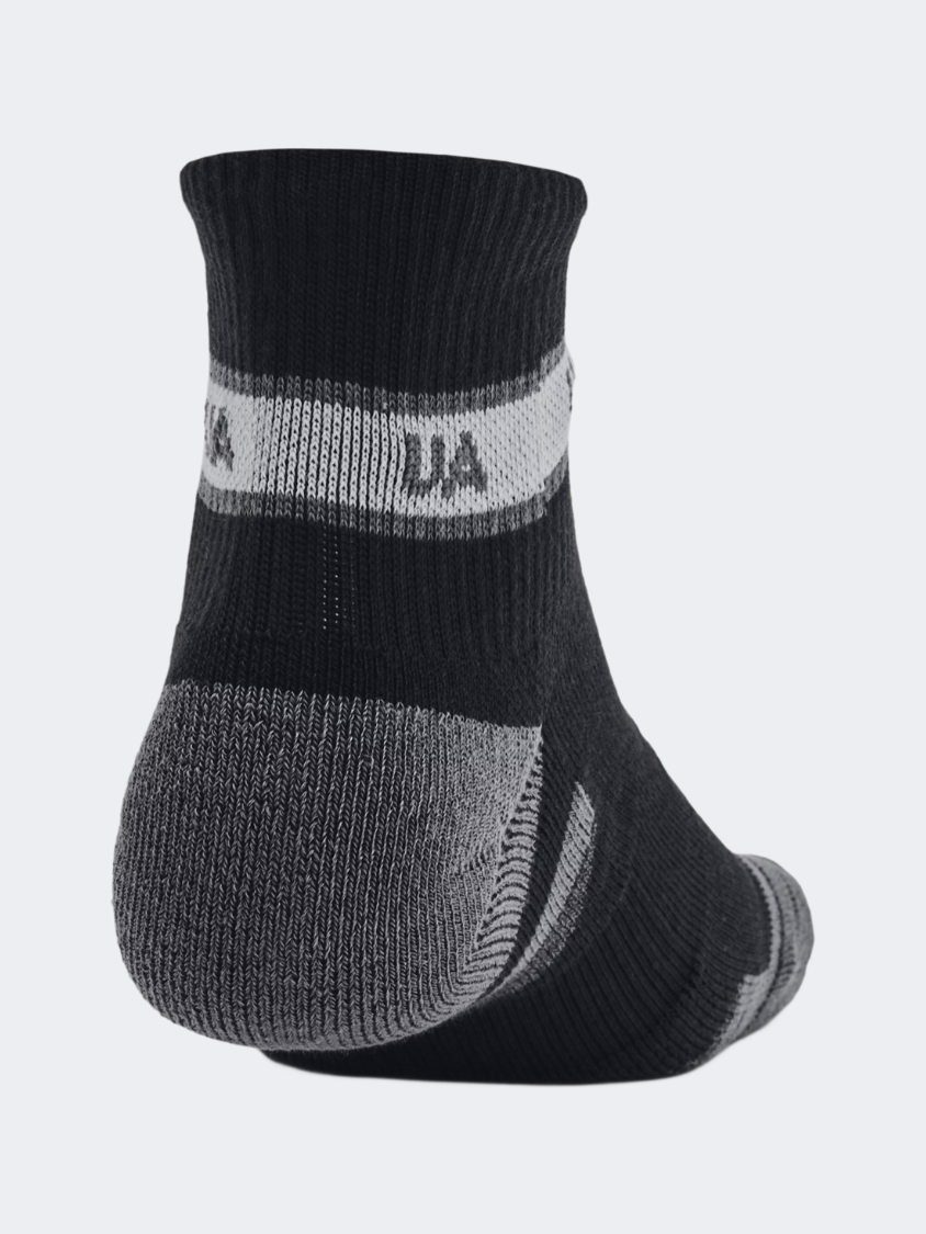 Under Armour Performance Tech 3 Pieces Unisex Training Sock Black/Jet Grey