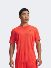 تيشيرت تدريب رجالي Under Armour Tech Vent Vhs Jacquard بلون أحمر فينوم/أسود