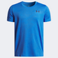 Under Armour Tech Vent Jacquard Boys Training T-Shirt Blue Atlantis