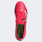 حذاء كرة القدم للرجال Adidas Predator League بلسان قابل للطي أحمر/أبيض/أسود