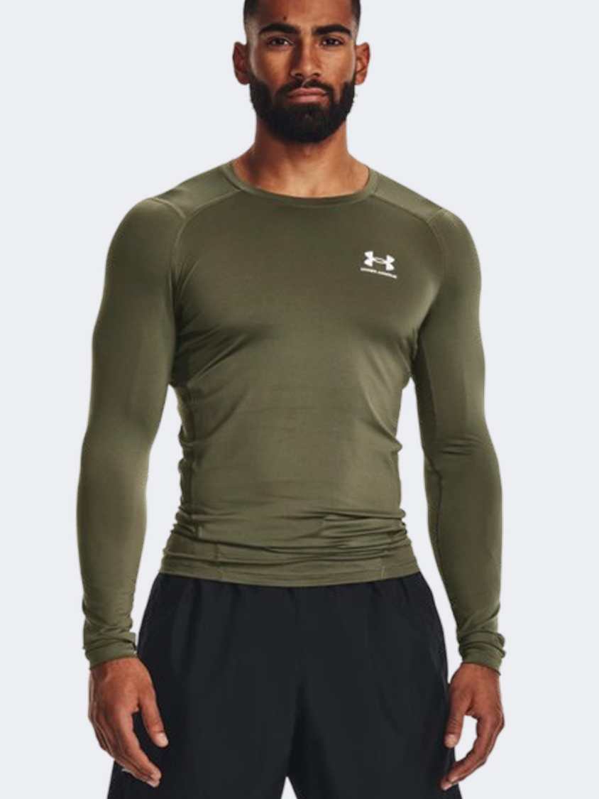 Under Armour Comp Men Training Long Sleeve Marine Green/White