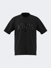 تيشيرت رجالي من Adidas Camo Essentials للملابس الرياضية باللون الأسود