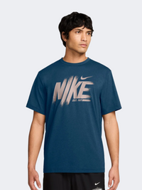 نايك هايفيرس تي شيرت تدريب رجالي أزرق/أحمر