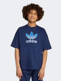 Adidas Oversize Trefoil Kids-Boys Original T-Shirt Night Indigo/Blue