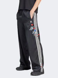 بنطال نسائي مطبوع من Adidas Floral Firebird Original أسود