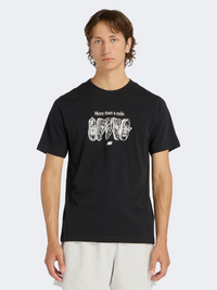 قميص رجالي أسود من نيو بالانس ميلر للستايل اليومي