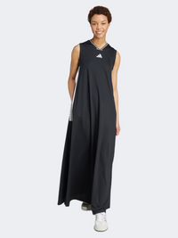 Adidas Tiro Cut 3-Stripes Soft Mesh Long Women Sportswear Dress Black/White