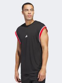 Adidas All-World Sleeveless Men Basketball Tank Black/Red