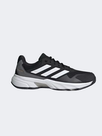 حذاء تنس رجالي Adidas Courtjam Control 3 أسود/أبيض/رمادي