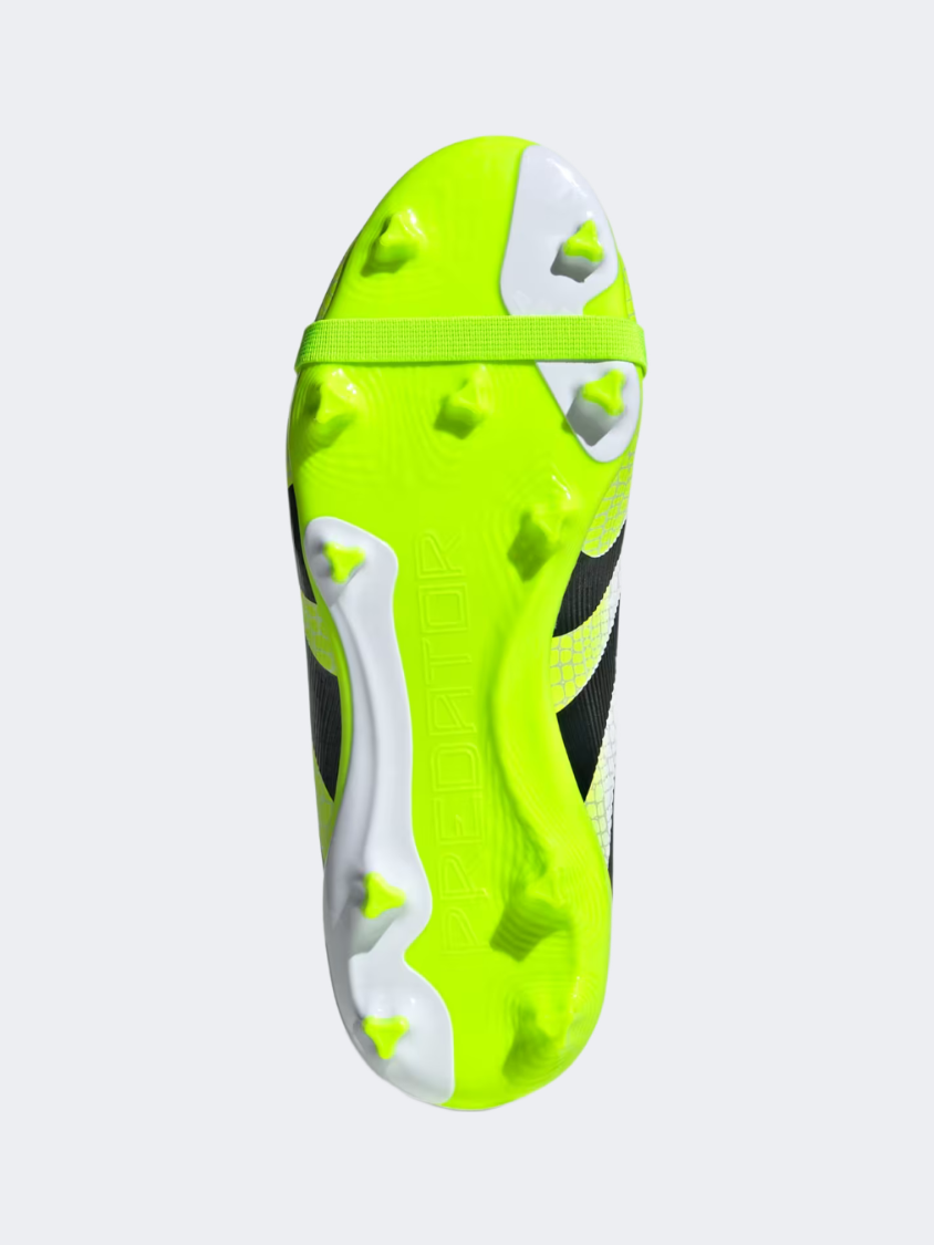 Adidas Predator League Fold-Over Tongue Firm/Multi-Ground Kids Football Shoes White/Black/Lemon