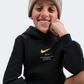 نايك سبورتسوير كلوب فليس أولاد Lifestyle هودي أسود/ذهبي