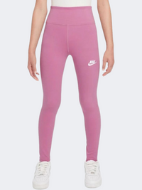 Nike Sportswear Classic Girls Lifestyle Short Fuchsia/White