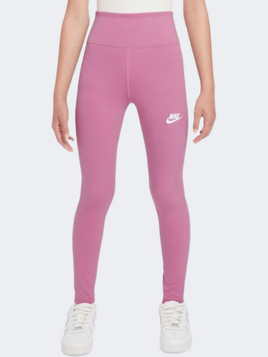Nike Sportswear Classic Girls Lifestyle Short Fuchsia/White