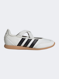 باليرينا رياضية للبنات الصغار Adidas Barrerda Mary Jane أبيض/أسود/فضي