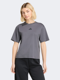 Adidas Z.N.E. Women Sportswear T-Shirt Grey Five