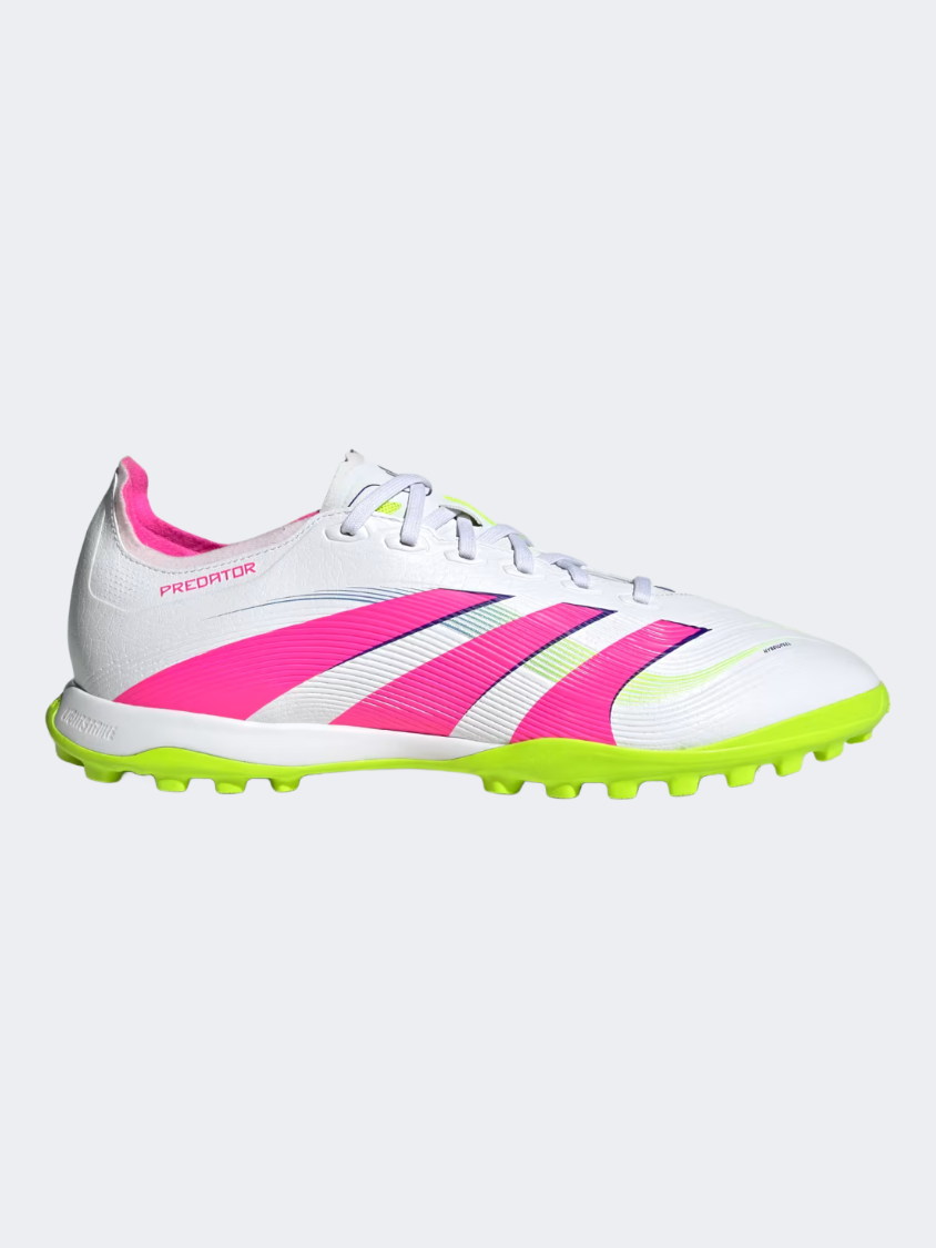 أحذية كرة القدم Adidas Predator League Tf للرجال أبيض/وردي/ليمون
