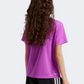 Adidas Essentials Logo Kids-Girls Sportswear T-Shirt Purple Burst/White