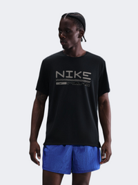تيشيرت جري رجالي Nike Miler Winterized لون أسود