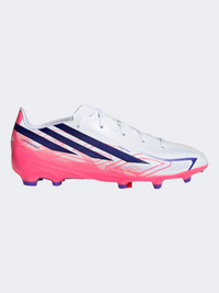 Adidas F50 Hyperfast League Firm Ground Kids Football Shoes White/Purple