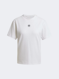 تيشيرت نسائي Adidas Essentials Wide Rib Original أبيض