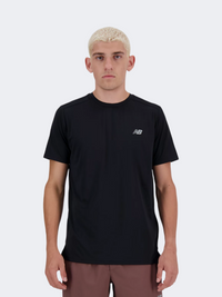 تي شيرت أداء رجالي أساسي رياضي نيو بالانس أسود