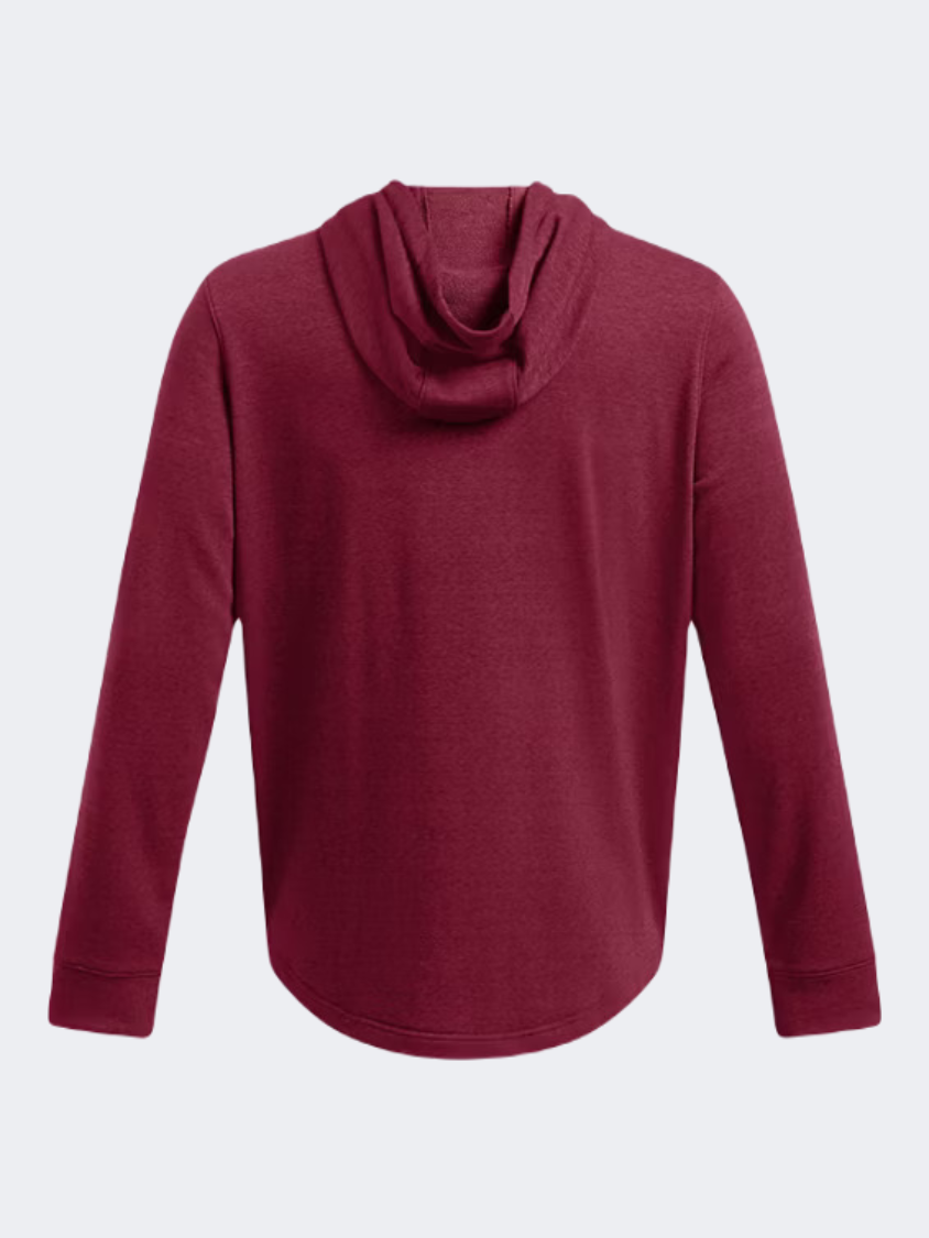 Under Armour Rival Terry Left Chest Logo Men Lifestyle Hoody Cardinal/White