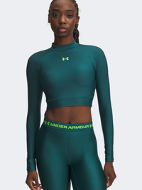 تدريب نسائي بأكمام طويلة Heatgear من Under Armour أخضر رف