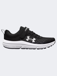حذاء جري Under Armour Assert 10 Ac Ps-Boys للأولاد باللونين الأسود/الأبيض