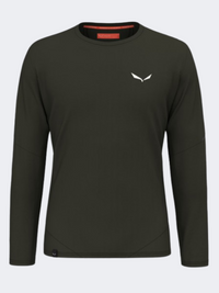 ساليفا بيدروك دراي للرجال قميص تسلق بأكمام طويلة أخضر زيتوني داكن