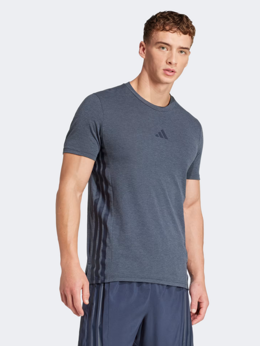 Adidas D4T 3 Stripes Men Training T-Shirt Aurora Ink