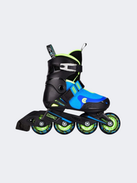 مايكرو ميس كوزمو مع مجموعة فرامل أحذية تزلج خطية للجنسين أزرق/أسود