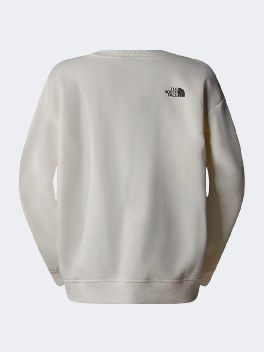 The North Face Crew Varsity Graphic Women Lifestyle Sweatshirt White Dune