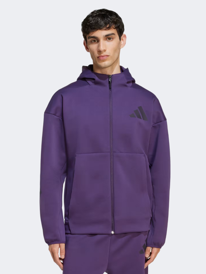 Adidas Z.N.E. Full-Zip Men Sportswear Hoody Aurora Plum
