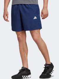 Adidas Essential Woven شورت تدريب رجالي أزرق داكن/أبيض