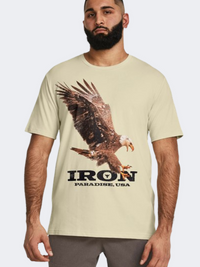 تيشيرت تدريب رجالي Under Armour Project Rock Eagle سيلت/أسود