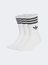 جوارب Adidas 3S Crew 3 Pack للجنسين Original باللون الأبيض