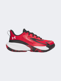 حذاء كرة سلة أولاد Under Armour Lockdown 8 Ps أحمر/أسود/أبيض
