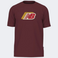 New Balance Cubed Logo Men Lifestyle T-Shirt Monarch Burgundy