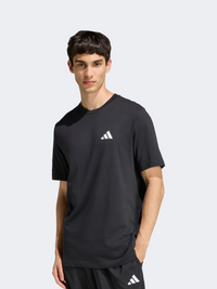 تيشيرت رياضي رجالي بطباعة دراجات جبلية Adidas Mountain Outdoor Biking أسود