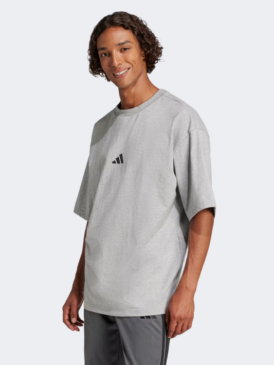 Adidas Future Icons Small Logo Men Sportswear T-Shirt Medium Grey Heather