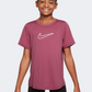 Nike Df One Standard Girls Training T-Shirt Sweet Beet/White