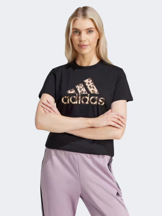 Adidas Animal Women Sportswear T-Shirt Black