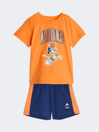 طقم رياضي أطفال-أولاد Adidas Disney Mickey Mouse تيشيرت برتقالي نقي