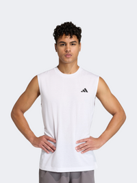 تيشيرت تانك تدريب رجالي Adidas Workout Essentials Feelready أبيض