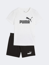 Puma إيسينشالز نو.1 لوجو طقم أولاد للحياة اليومية أبيض/أسود