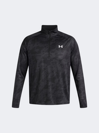 Under Armour تيك 2.0 1/2 سحاب رجالي تدريب كم طويل أسود/أبيض