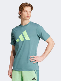 Adidas Train Essentials Feelready Logo Men Training T-Shirt Preloved Teal
