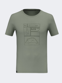 تي شيرت رجالي للتنزه من ساليفا إيجل باك دراي باللون ظل أخضر