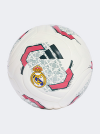 Adidas ريال مدريد كرة قدم صغيرة منزلية للجنسين أبيض/أورورا آيفي