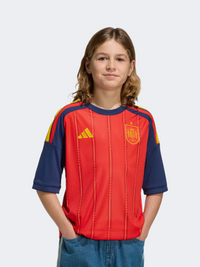 تيشيرت كرة قدم أطفال للجنسين Adidas Spain 26 Home أحمر زاهي